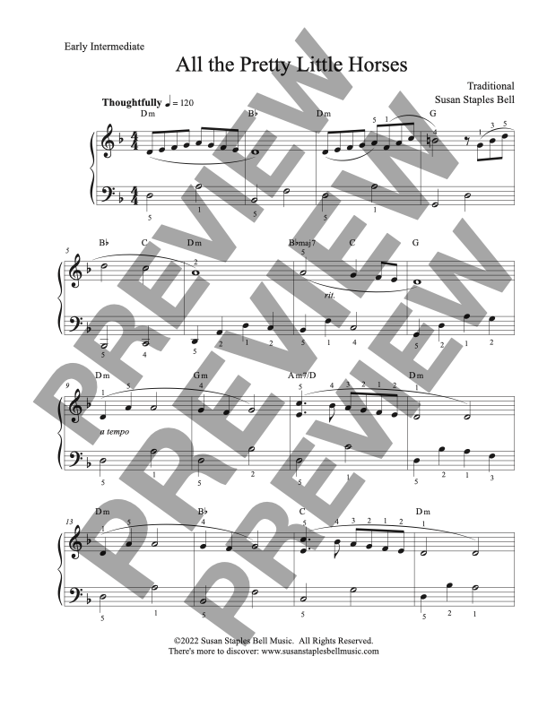 All the Pretty Little Horses, Educational Lead Sheet + Arrangement - Image 5