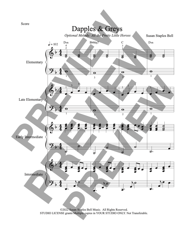 Dapples & Grey's, Improvisation Study for Multi Level Ensemble - Image 3