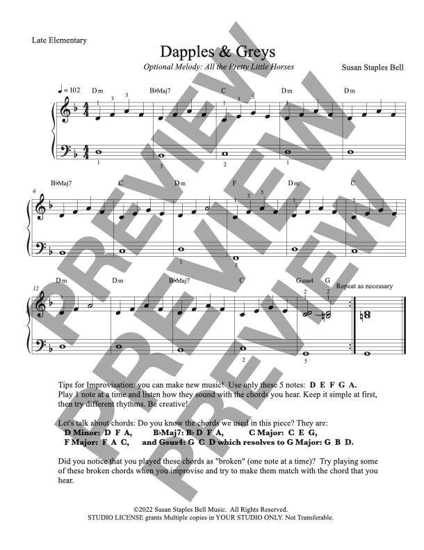 Dapples & Grey's, Improvisation Study for Multi Level Ensemble - Image 5