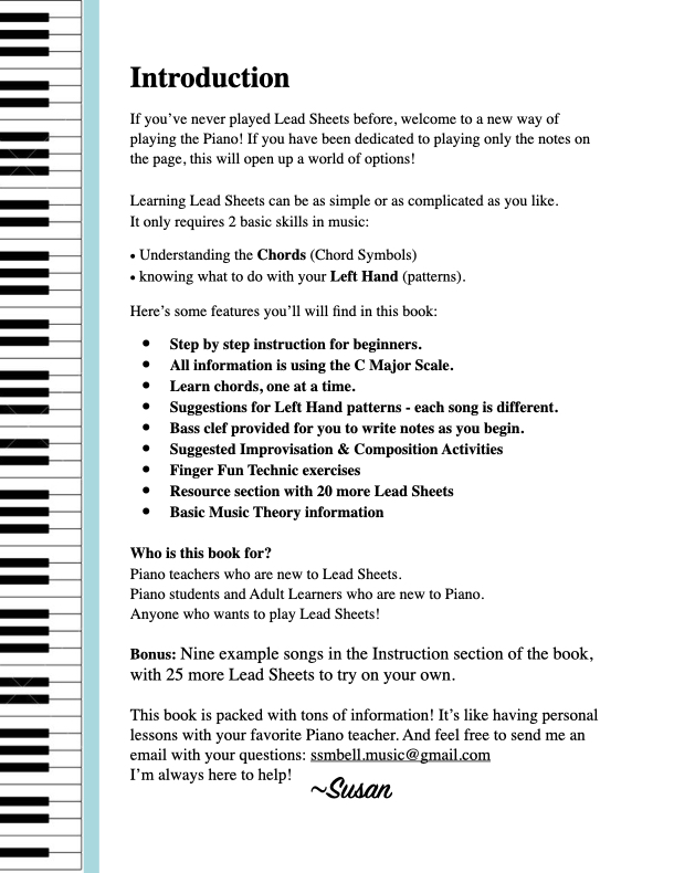 Easy Lead Sheet Method Book. Book 1 for Elementary. Studio License.