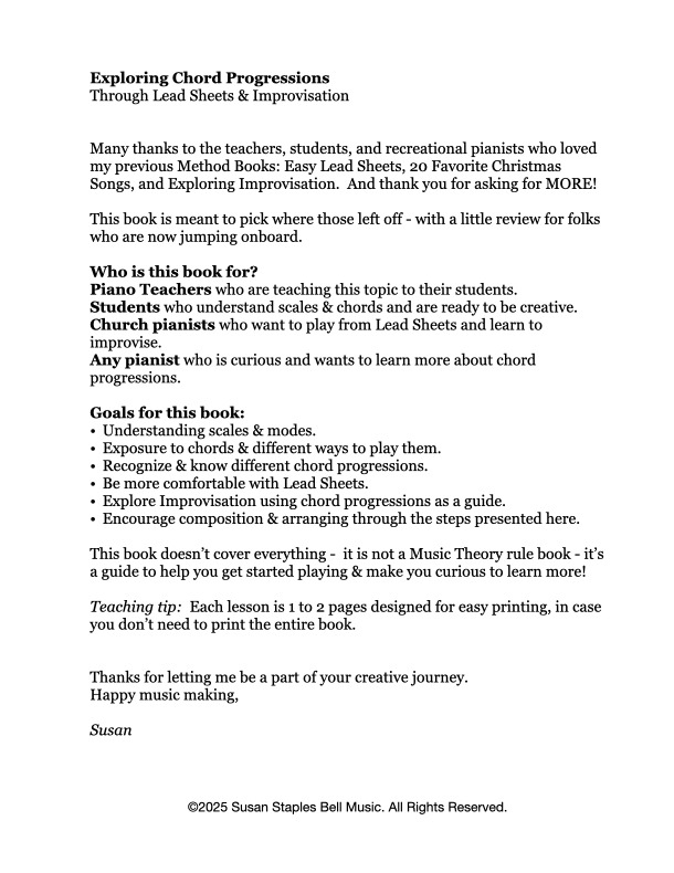 Exploring Chord Progressions: Method Book