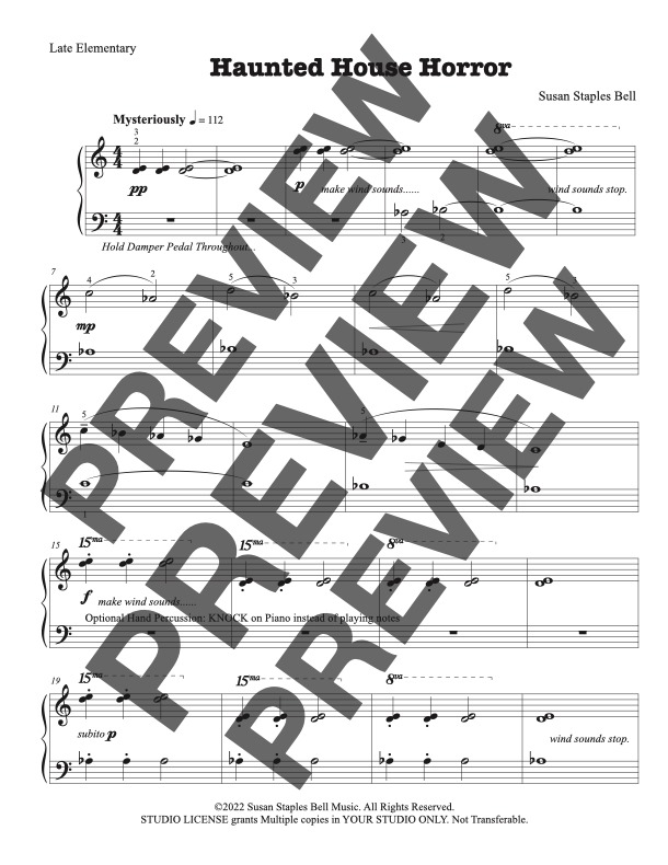 Haunted House Horror Late Elementary Solo - Image 2