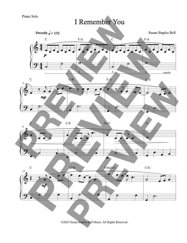 I Remember You, Pop Ballad, 5 Key Collection