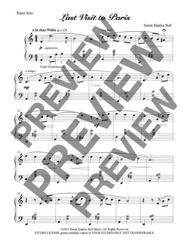 Last Visit to Paris, Solo