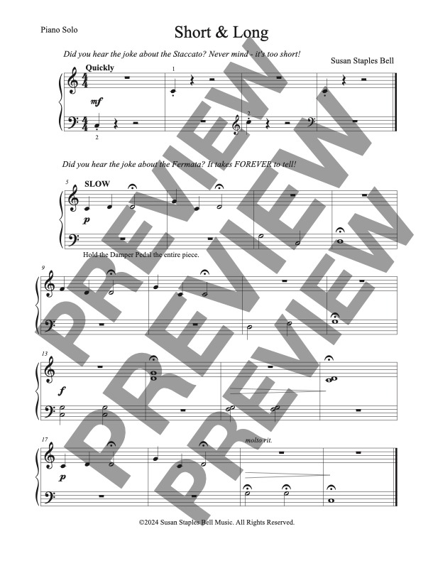 Piano Pranks, 8 Fun Solos for Elementary, Inspired by Jokes - Image 6