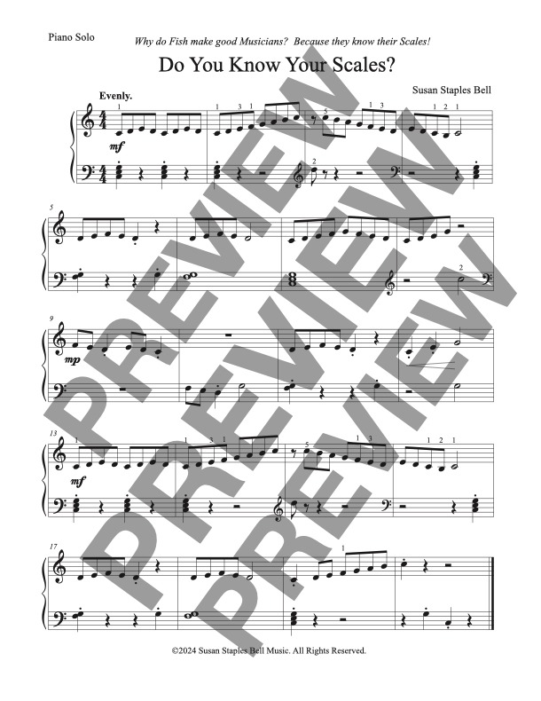 Piano Pranks, 8 Fun Solos for Elementary, Inspired by Jokes - Image 11