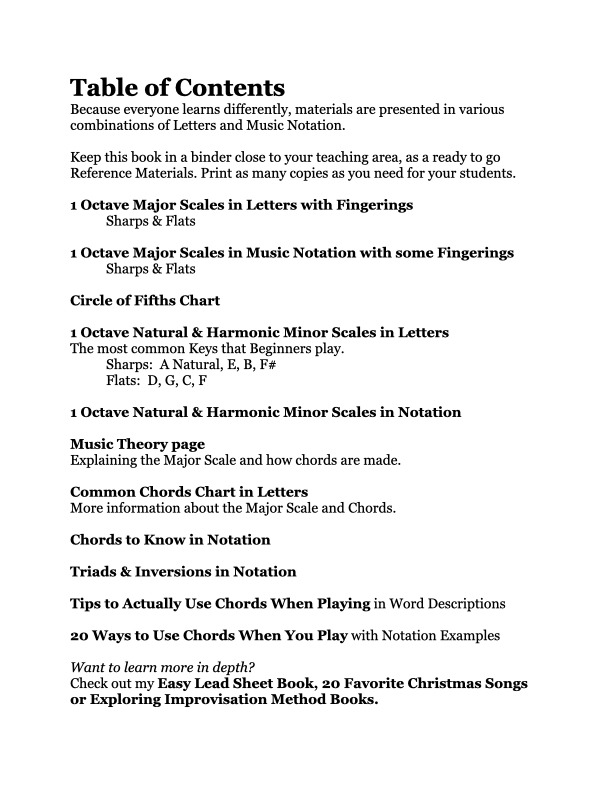 Quick Guide to Scales & Chords, Method Book