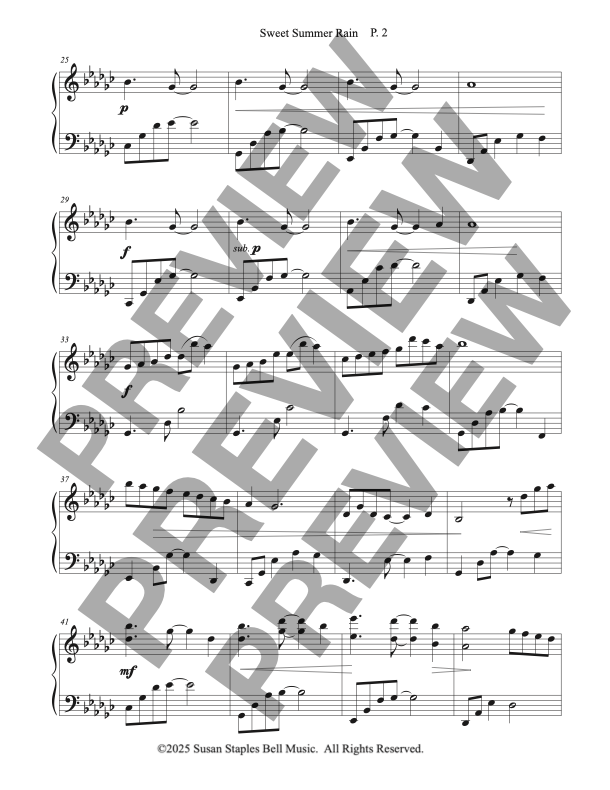 Sweet Summer Rain, Intermediate Solo - Image 3