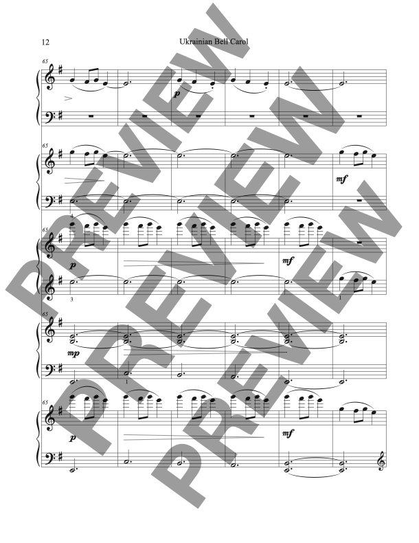 Ukrainian Bell Carol, Multi Level Ensemble - Image 5