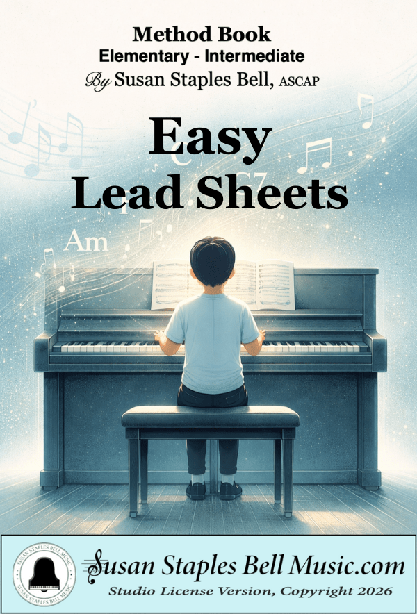 Easy Lead Sheet Method Book. Book 1 for Elementary. Studio License.