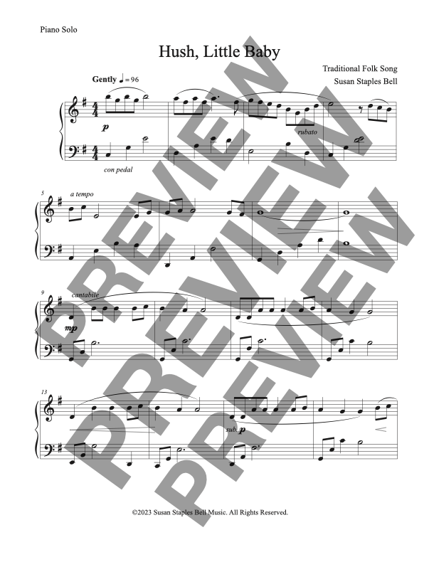 Hush, Little Baby, Solo