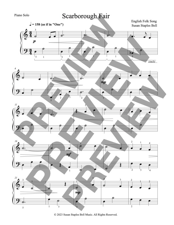 Scarborough Fair, Solo