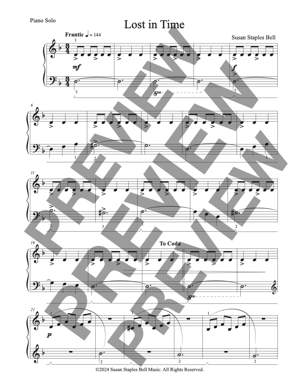 Lost in Time, Piano Solo - Image 2
