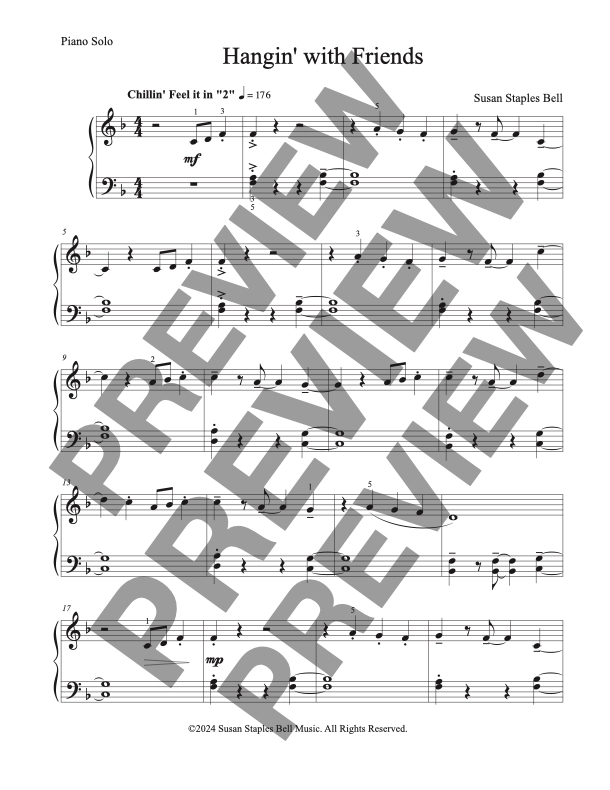 Hangin’ with Friends, Piano Solo