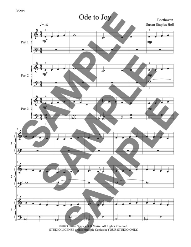 Ode to Joy, Piano Trio, Multi Level - Image 2