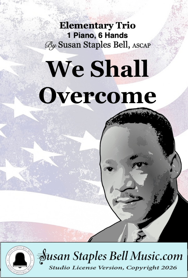 We Shall Overcome, Piano Trio Sheet Music, for Elementary