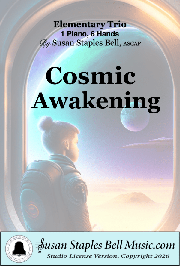 Cosmic Awakening, Elementary Trio – 1 Piano, 6 Hands
