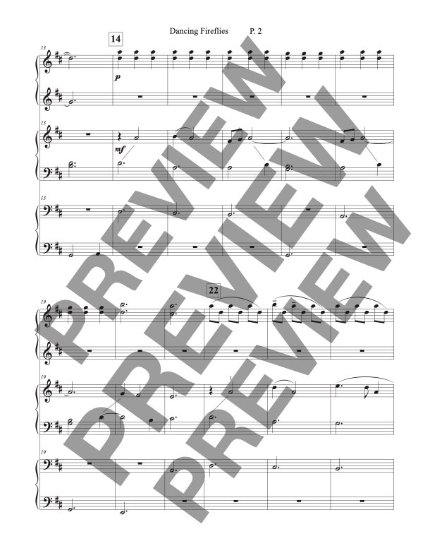 Dancing Fireflies, Early Intermediate Trio, 1 Piano - 6 Hands, Studio License - Image 3