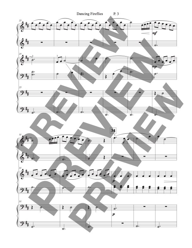 Dancing Fireflies, Early Intermediate Trio, 1 Piano - 6 Hands, Studio License - Image 4